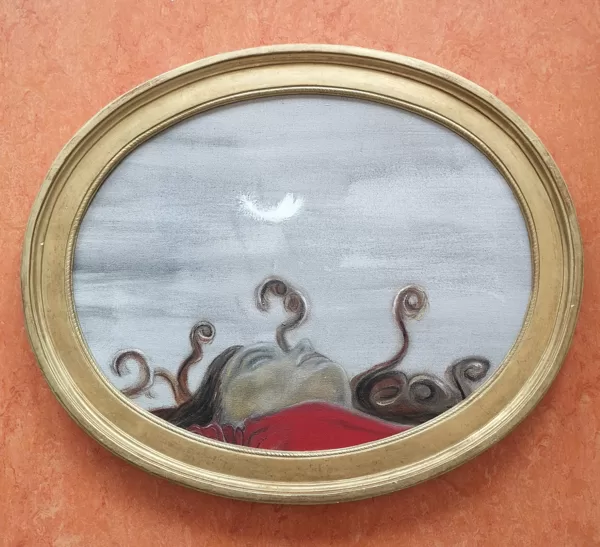 25 Traumschlaf  ca.50x60 cm   mit Rahmen 